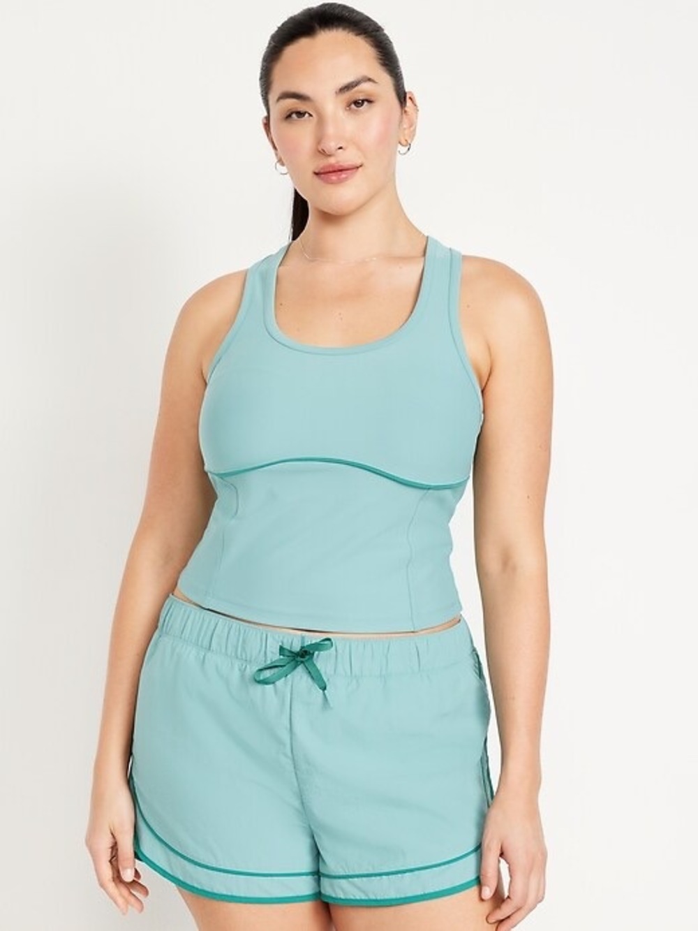 Old Navy PowerSoft Short Racerback Cropped Shell Tank Top Size 2X